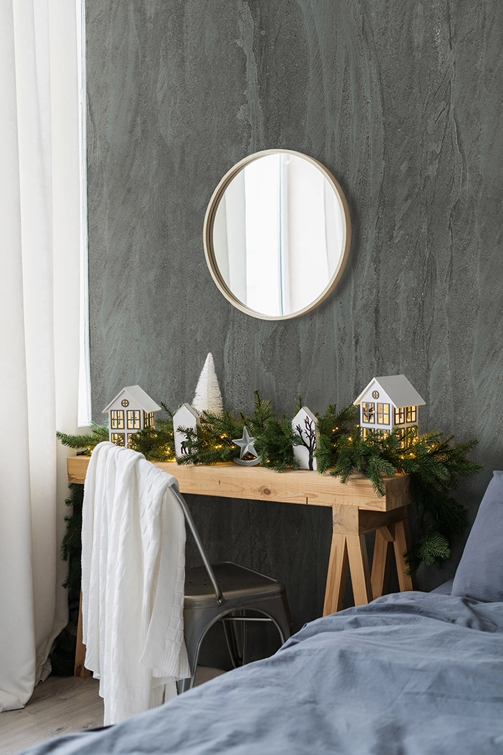 Aplikasi Neolith Aspen Grey pada wall cladding