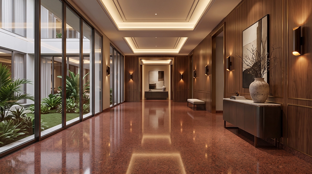 Granite Grey Juparana pada aplikasi flooring