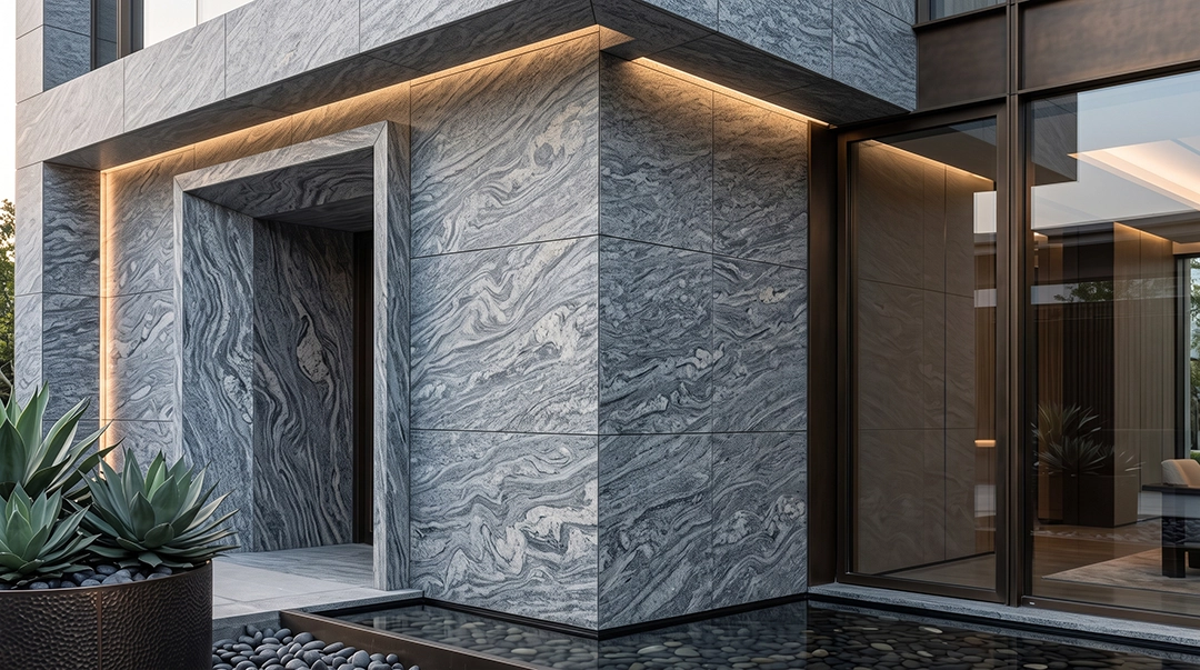 Aplikasi granite Metalicus pada façade