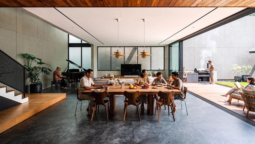 Neolith Krater pada aplikasi flooring
