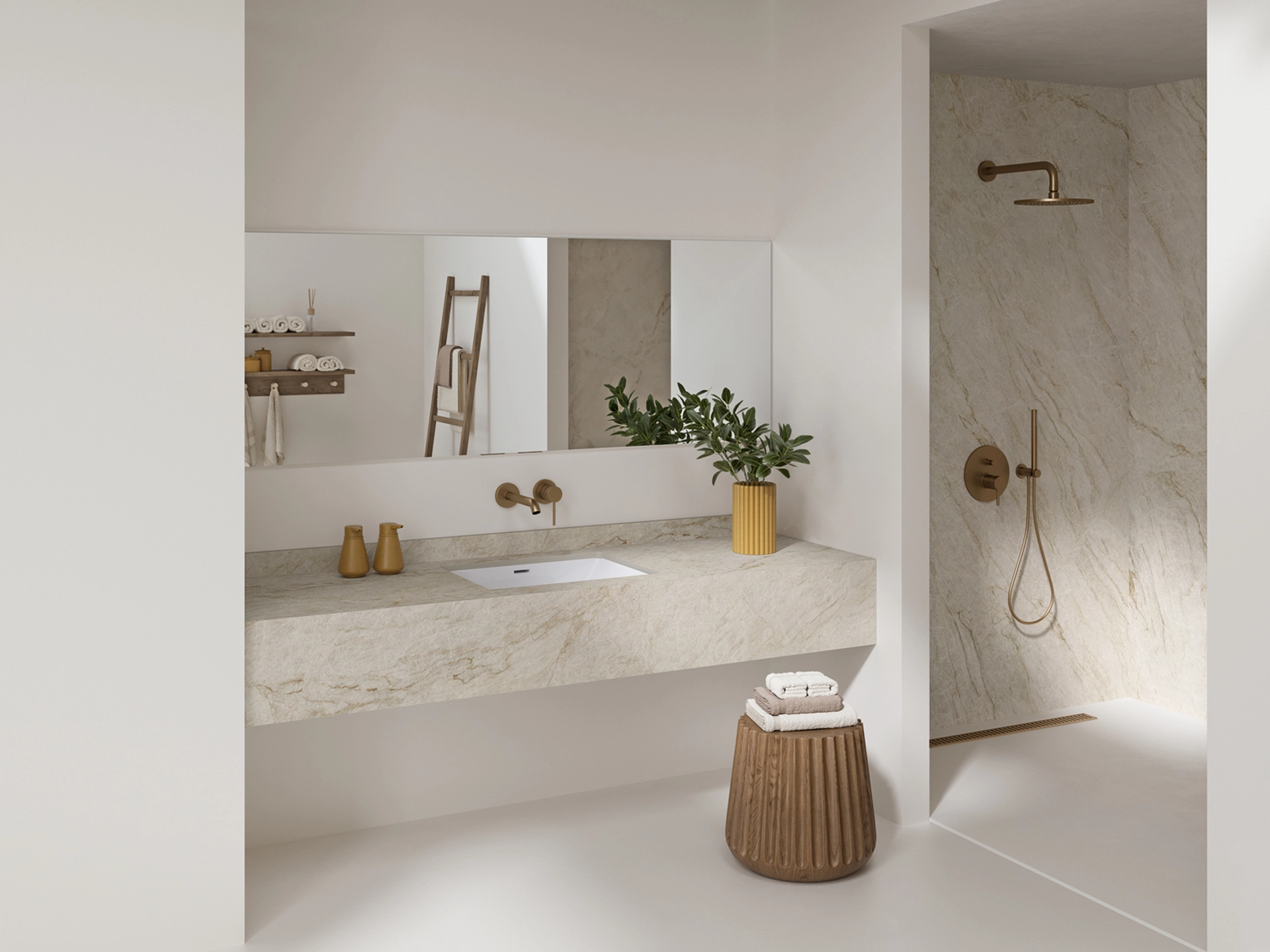 Neolith Taj Mahal — aplikasi bathroom